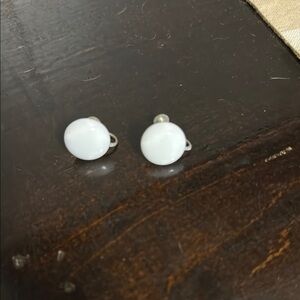 Elegant White Stud Earrings